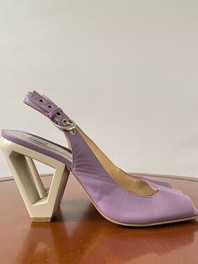 Arnold Churgin Open Toe Handmade Slingback Pumps | EU 38